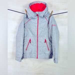 Roxy Girls' Heather Gray Jacket with Pink Accents